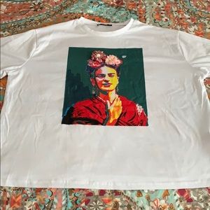 Plus size T-shirt crop top